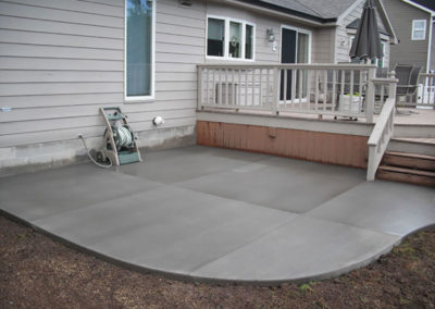 brushed concrete patio